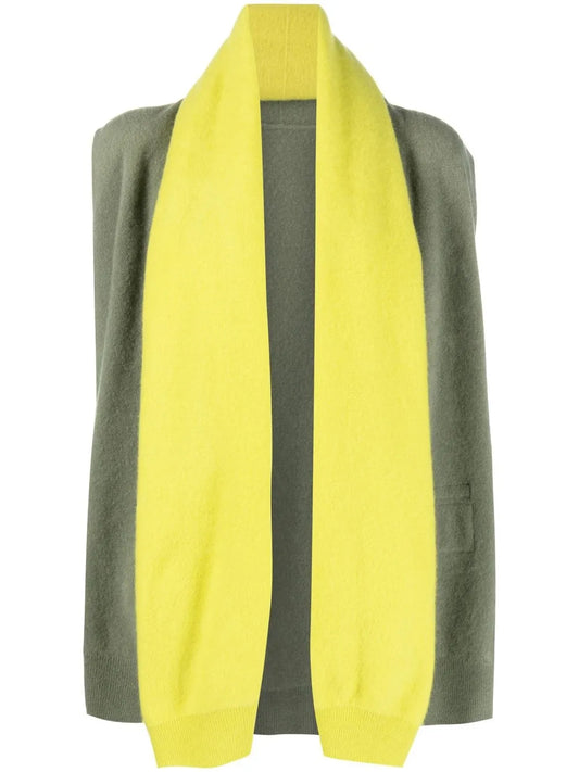 Contrast Cashmere Knit Vest