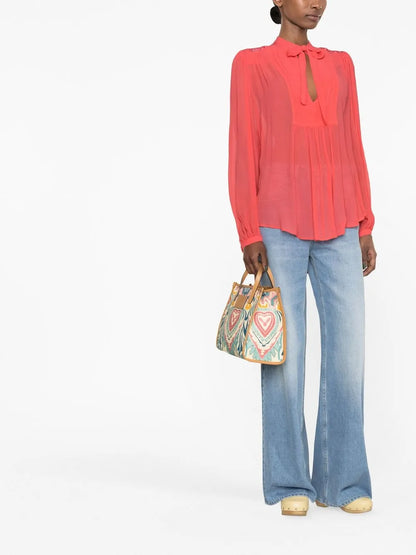 Bow-Detailed Silk Blouse