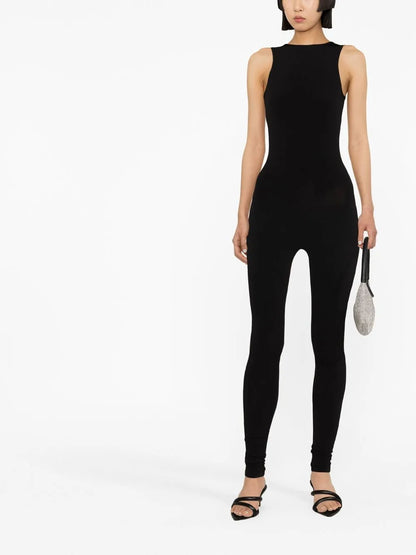 Sleeveless Crew-Neck Catsuit