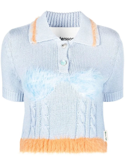Contrasting-Border Knitted Pollo Shirt