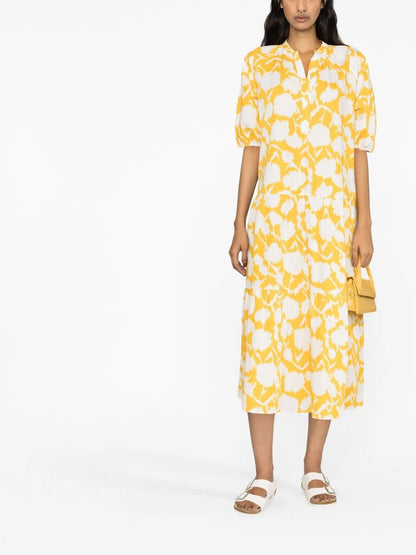 Floral-Print Cotton Dress
