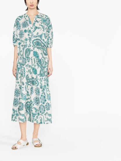 Paisley-Print Cotton Dress