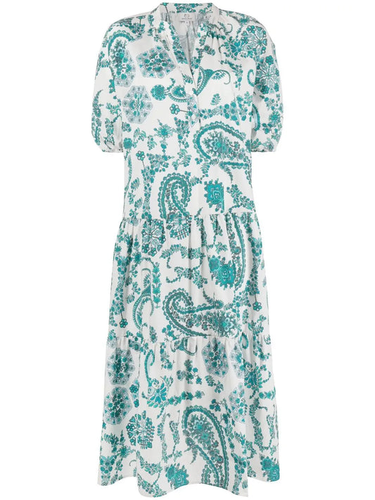 Paisley-Print Cotton Dress