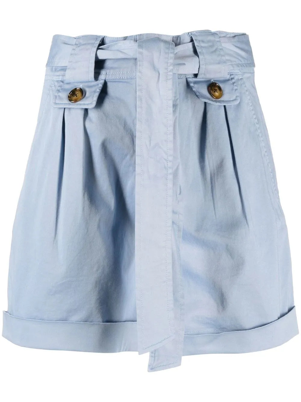 Tied-Waist Cotton Shorts
