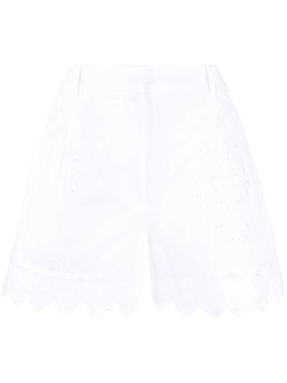 Broderie-Anglaise Cotton Shorts