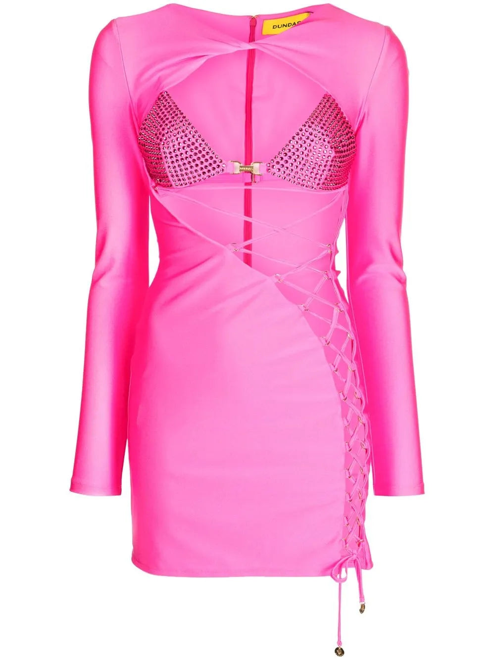 Lace-Up Mini Dress