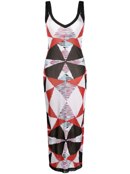 Intarsia-Knit Maxi Dress