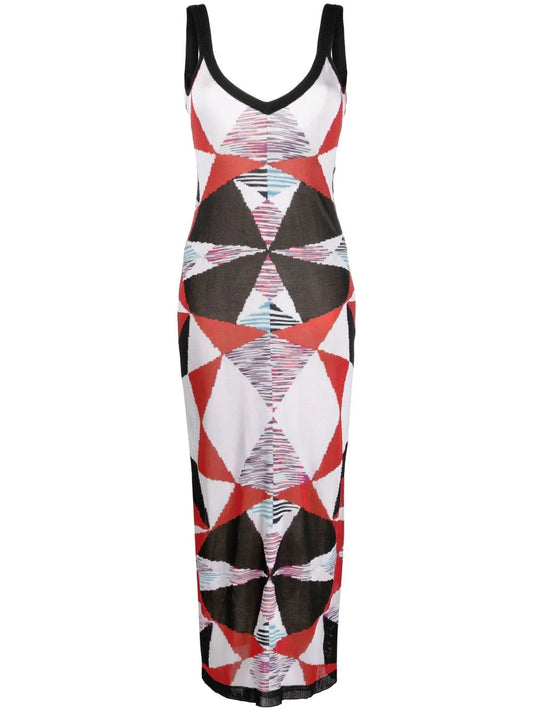 Intarsia-Knit Maxi Dress
