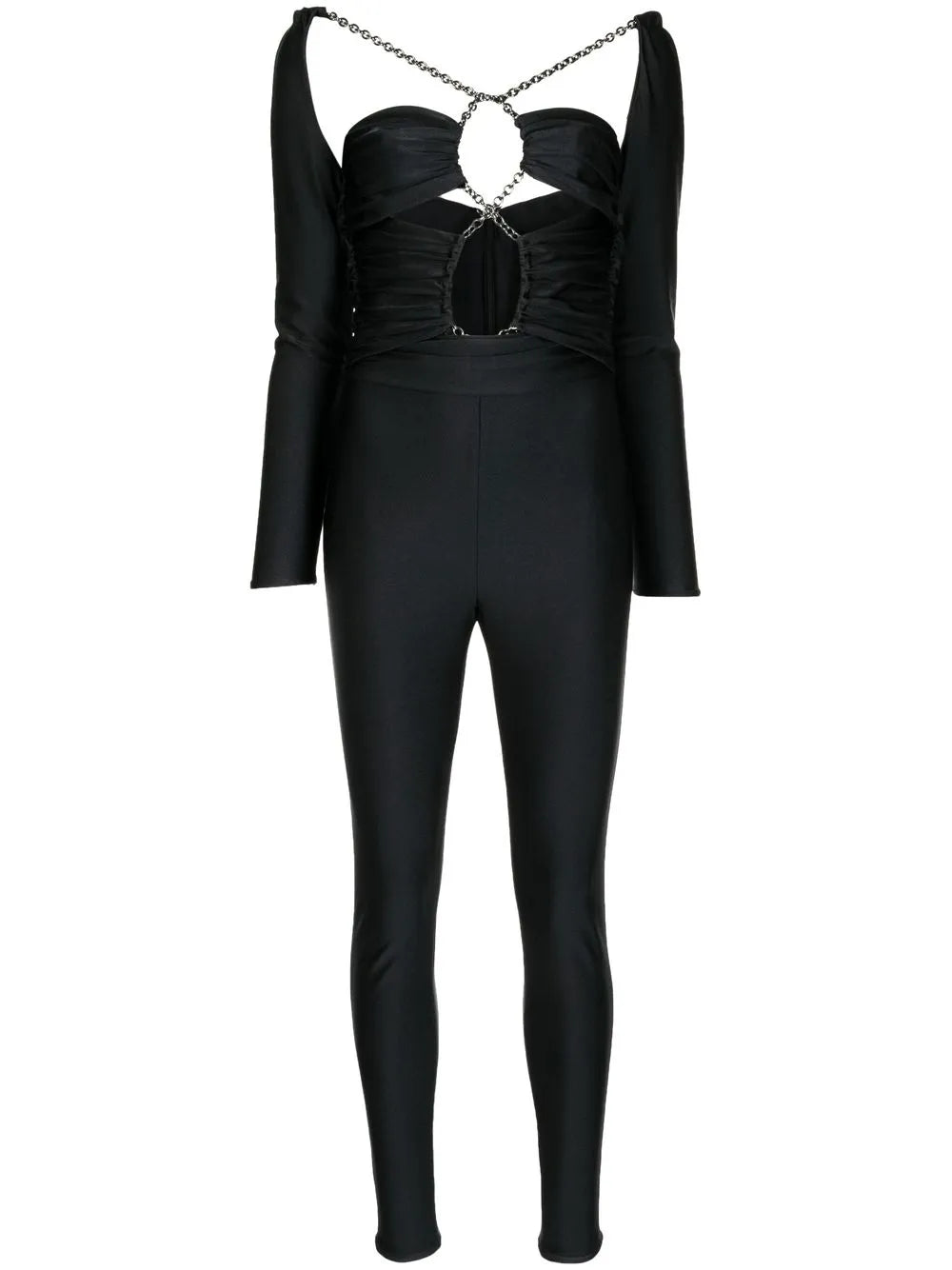 Ruched Bodice Chain Jumpsuit