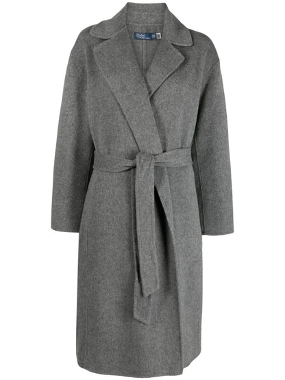 Belted-Waist Wrap Coat