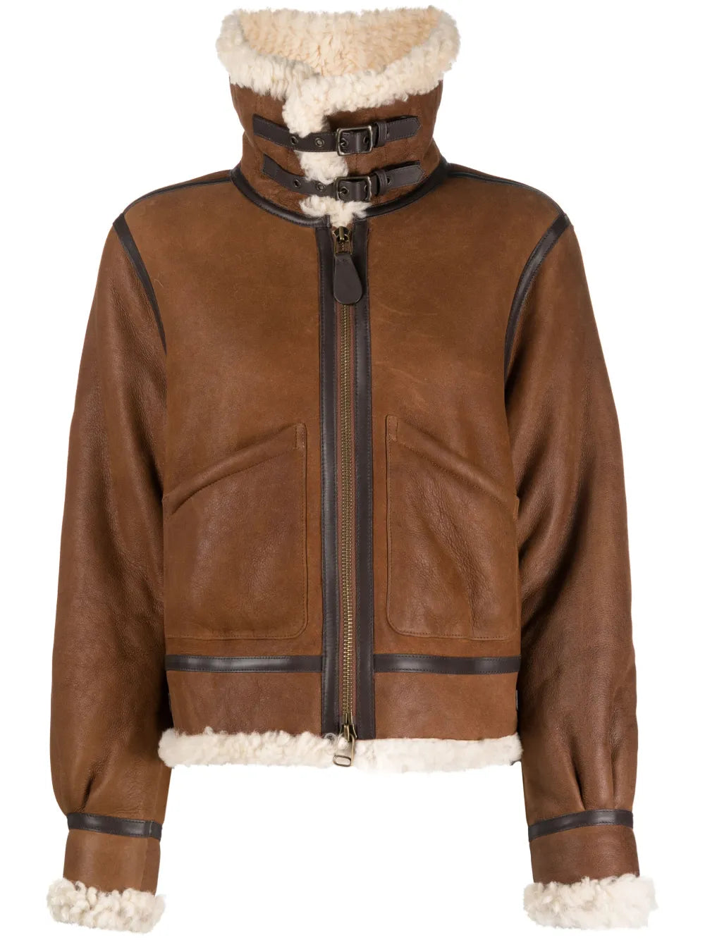 Shearling-Lined Leather Jacket