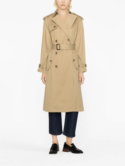 Double-Breasted Belted Trench Coat