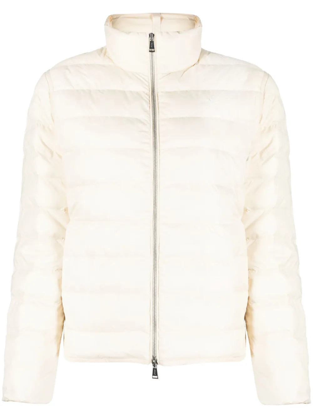 Funnel-Neck Quilted Jacket