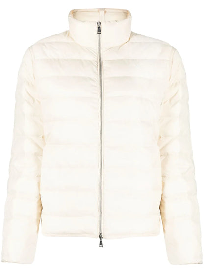 Funnel-Neck Quilted Jacket