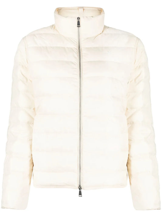 Funnel-Neck Quilted Jacket