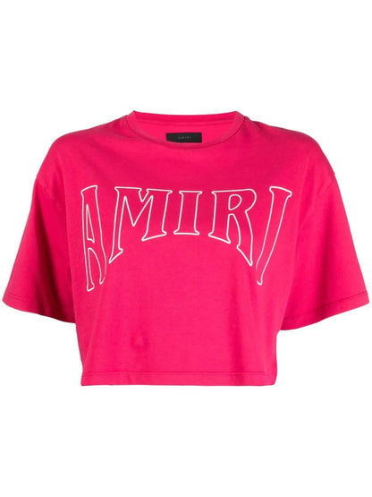 Logo-Print Cropped T-Shirt