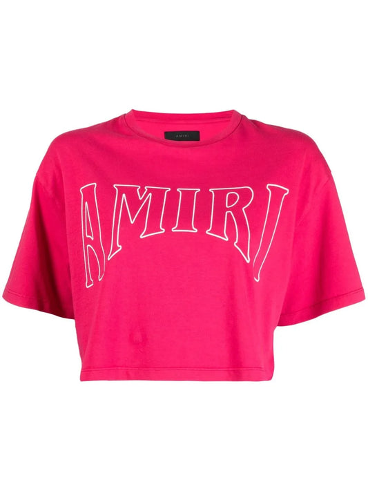 Logo-Print Cropped T-Shirt