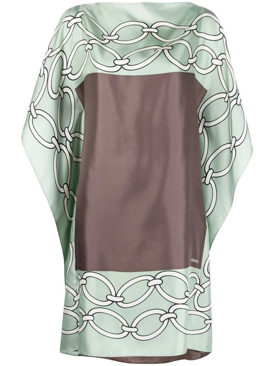 Chain 1967 Foulard-Print Silk Dress