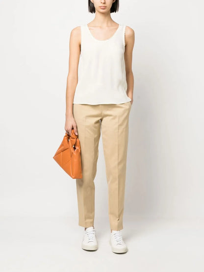 Drawstring-Waist Logo-Plaque Trousers