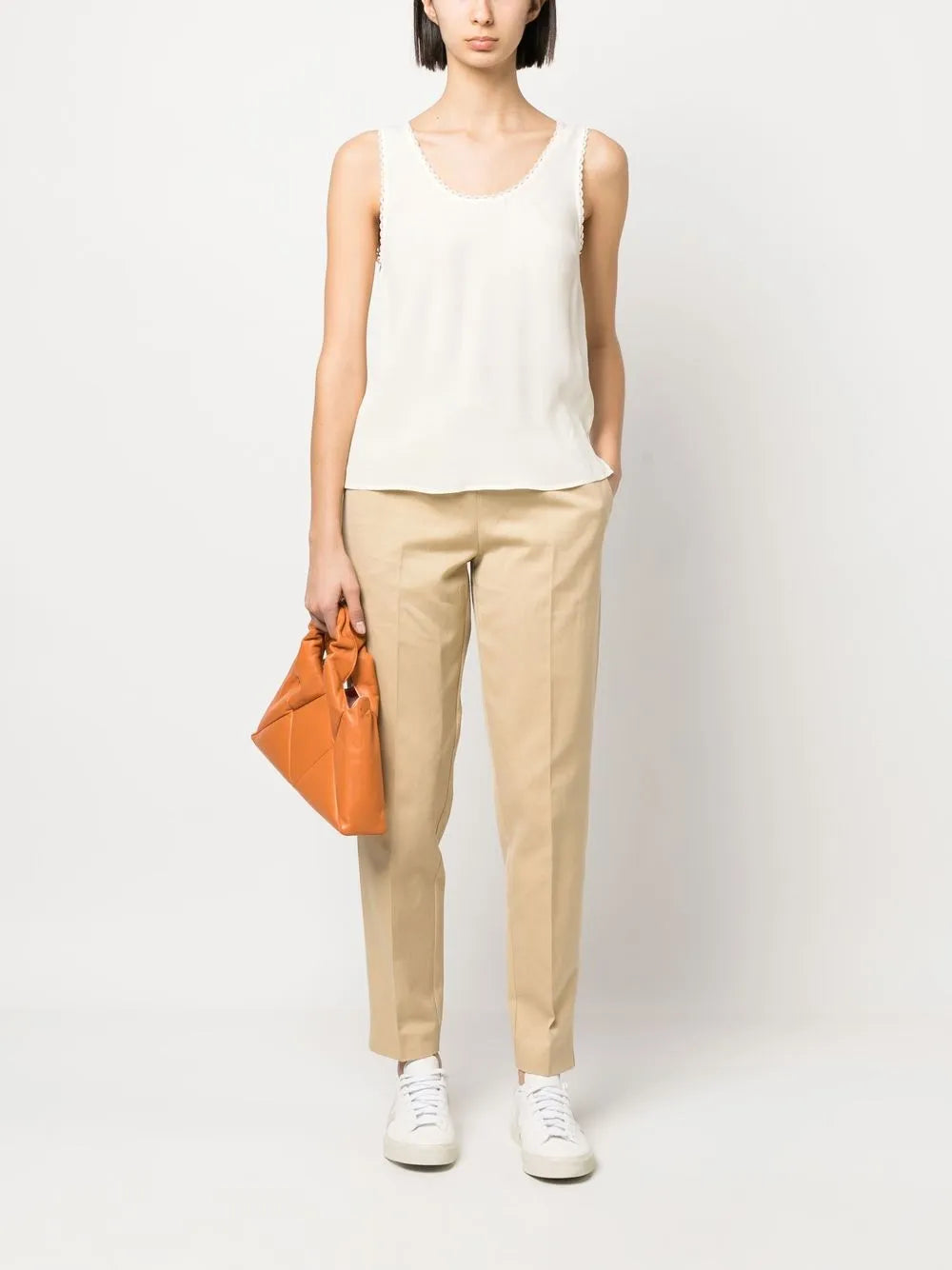 Scallop-Edge Tank Top