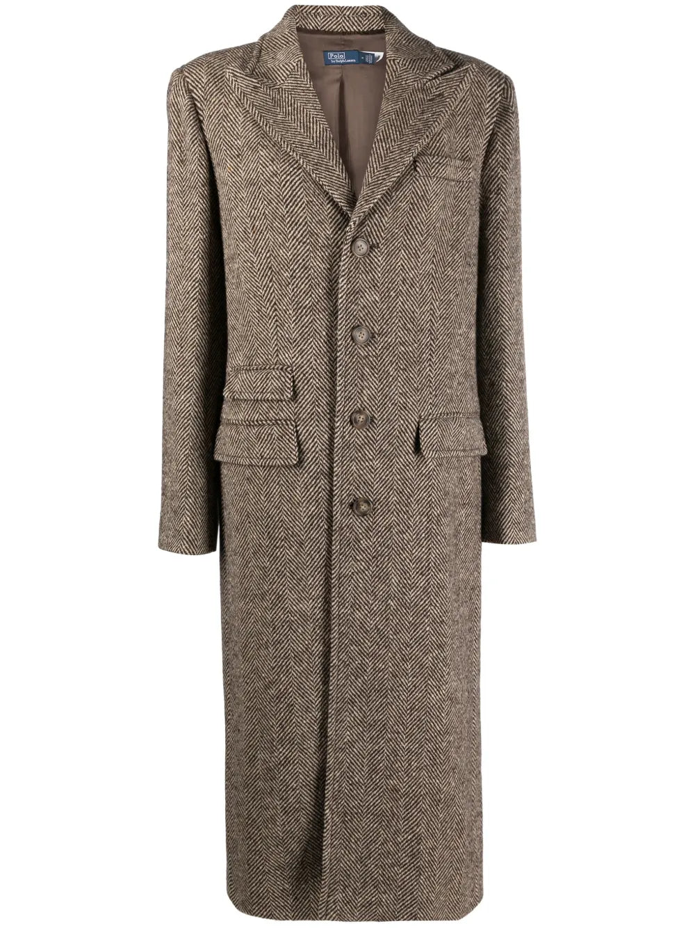 Herringbone Wool Trench Coat