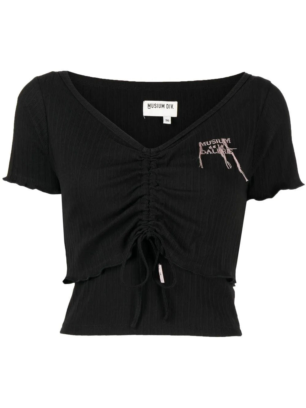 Ruched Logo-Embroidered Shirt