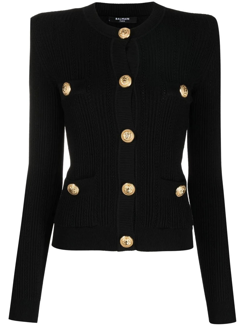 Button-Front Knitted Top