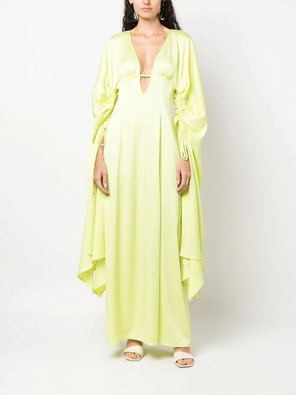 Winona Satin-Finish Long Dress