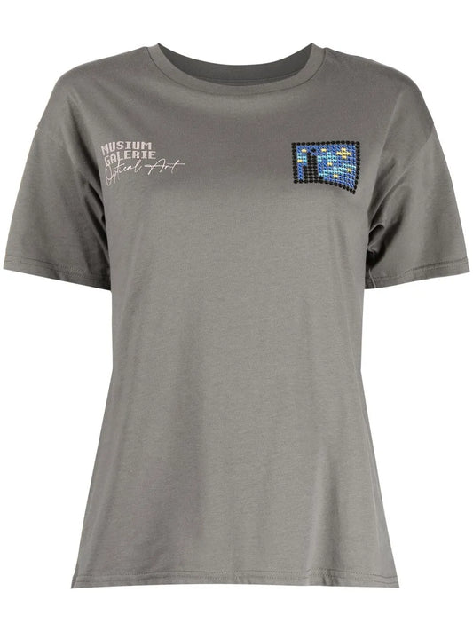 Graphic-Embroidered Cotton T-Shirt