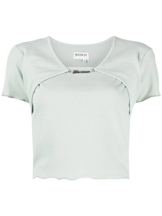 Logo-Plaque Layered T-Shirt