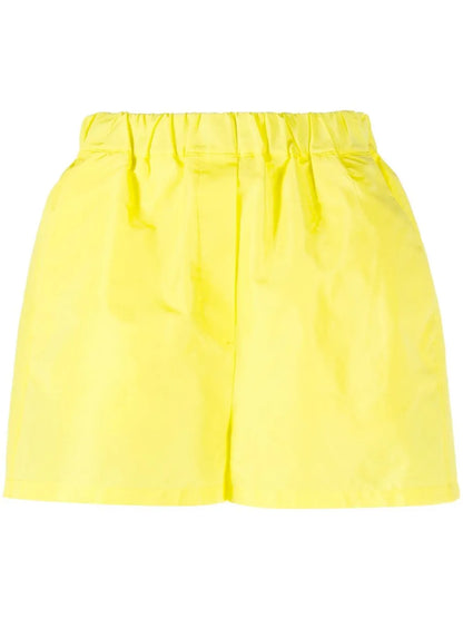 Elasticated-Waistband Mini Shorts