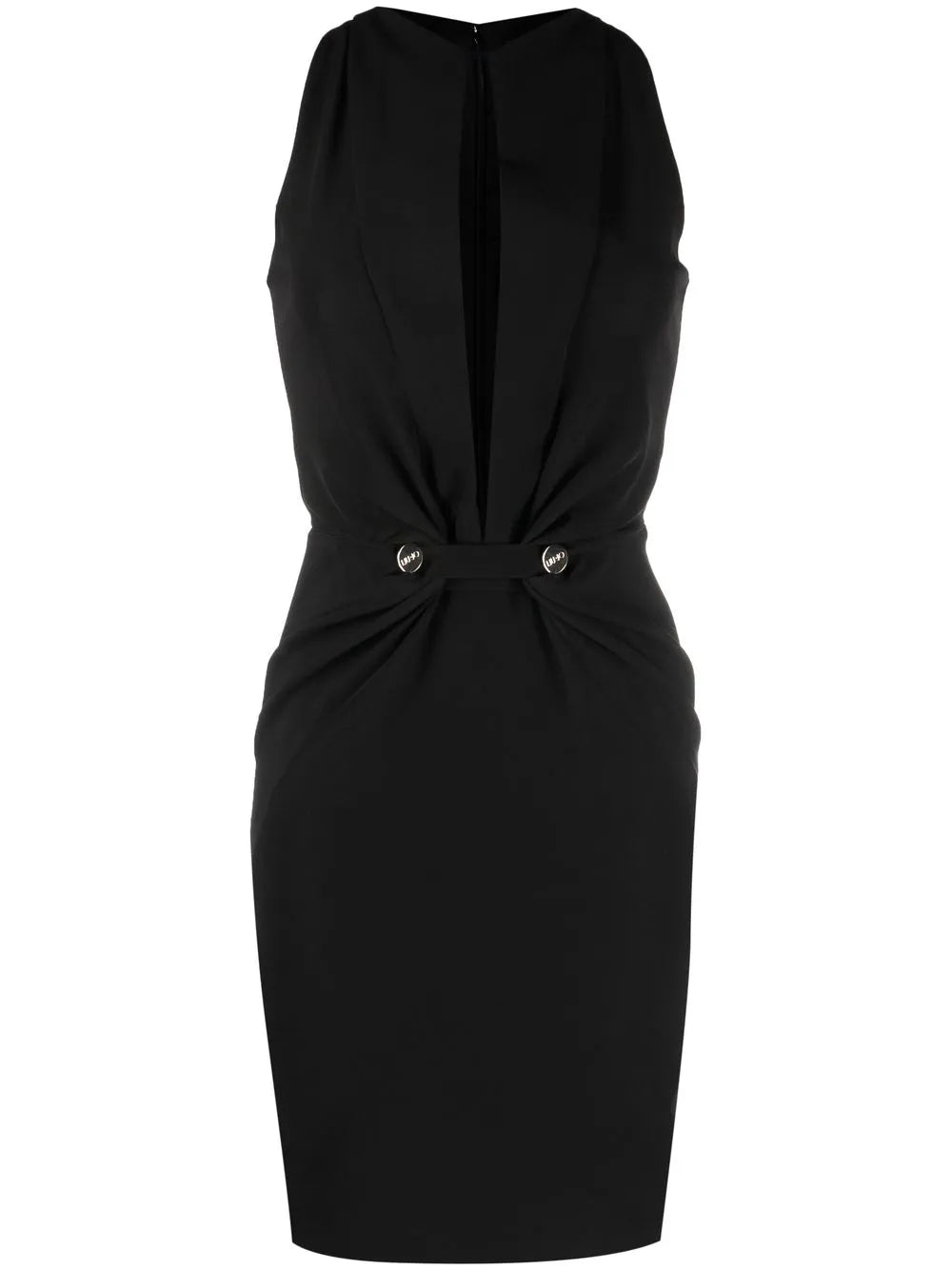 Gathered-Detail Sleeveless Dress