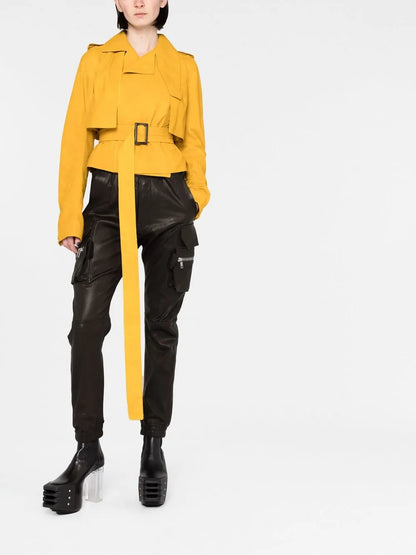 Belted Cropped Jacket