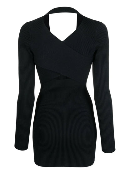 Stretch Rib-Knitted Dress