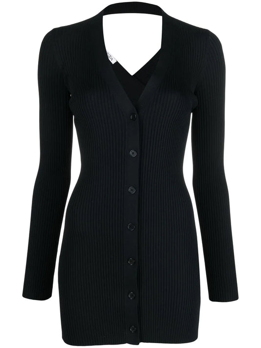 Stretch Rib-Knitted Dress