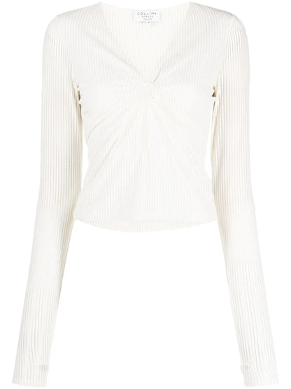 Cut-Out Detailing V-Neck Top