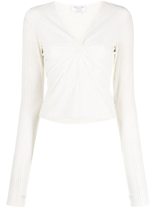Cut-Out Detailing V-Neck Top