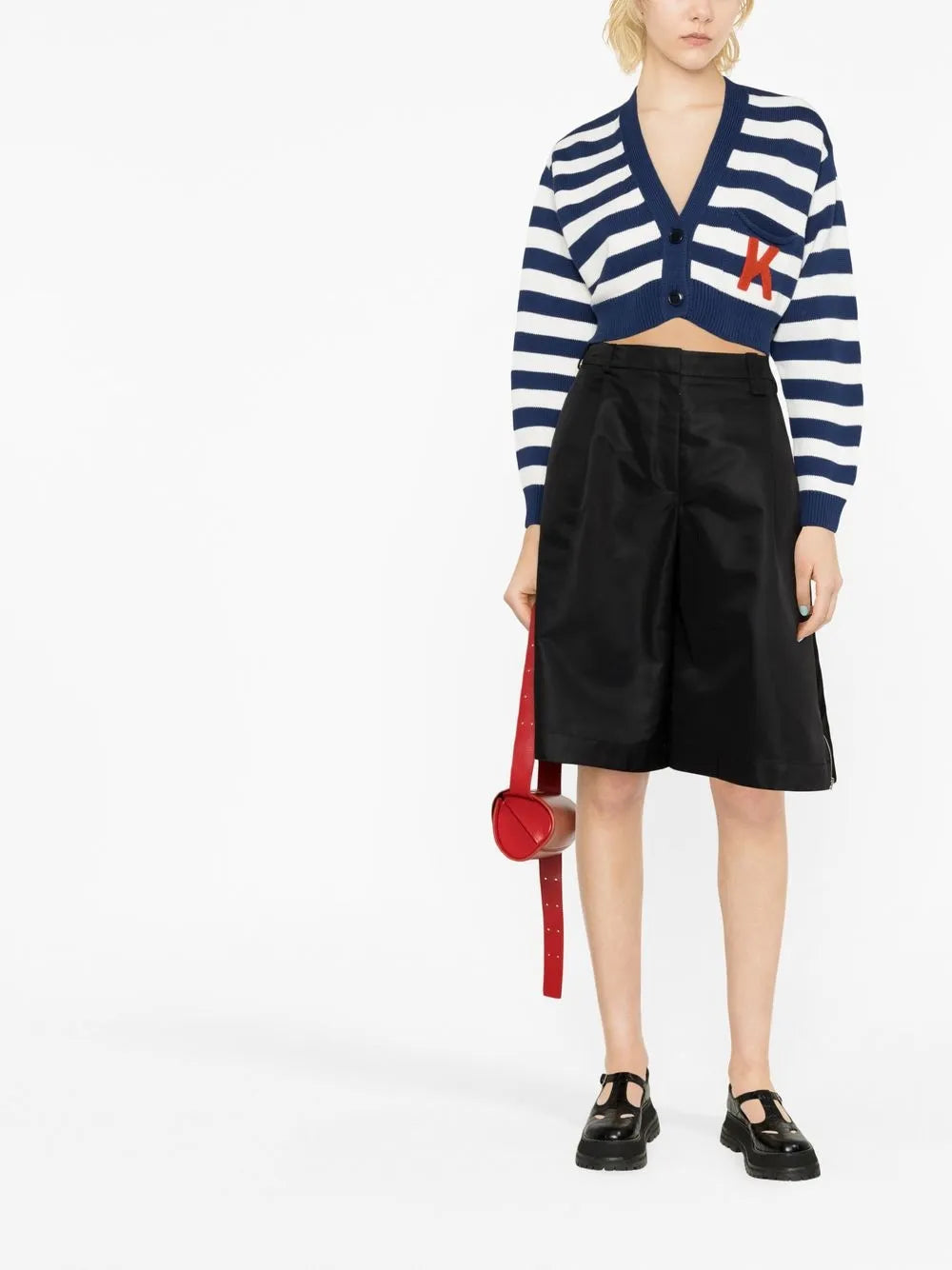 Nautical Stripes Cropped Cardigan