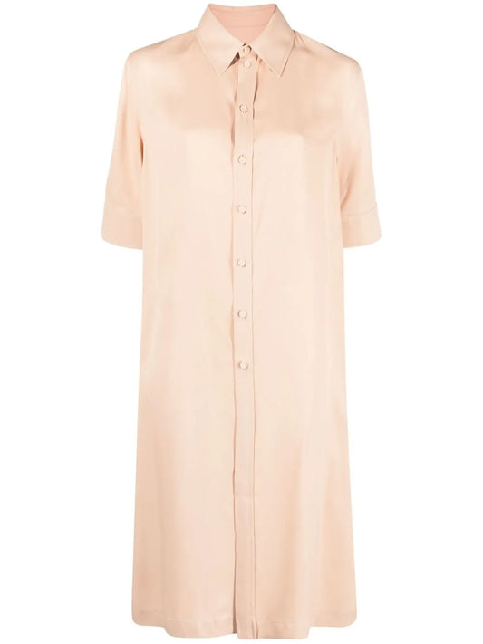 Short-Sleeve Midi Shirtdress