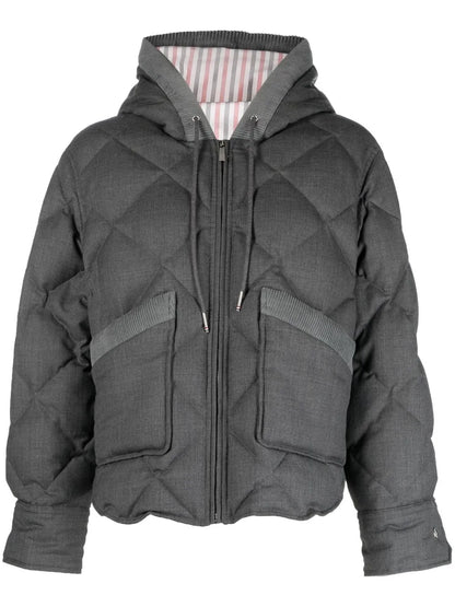 Super 120'S Hooded Padded Jacket