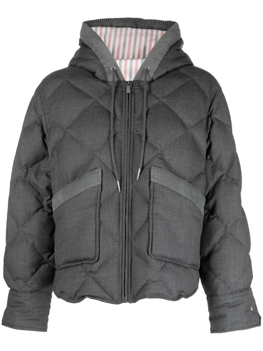 Super 120'S Hooded Padded Jacket