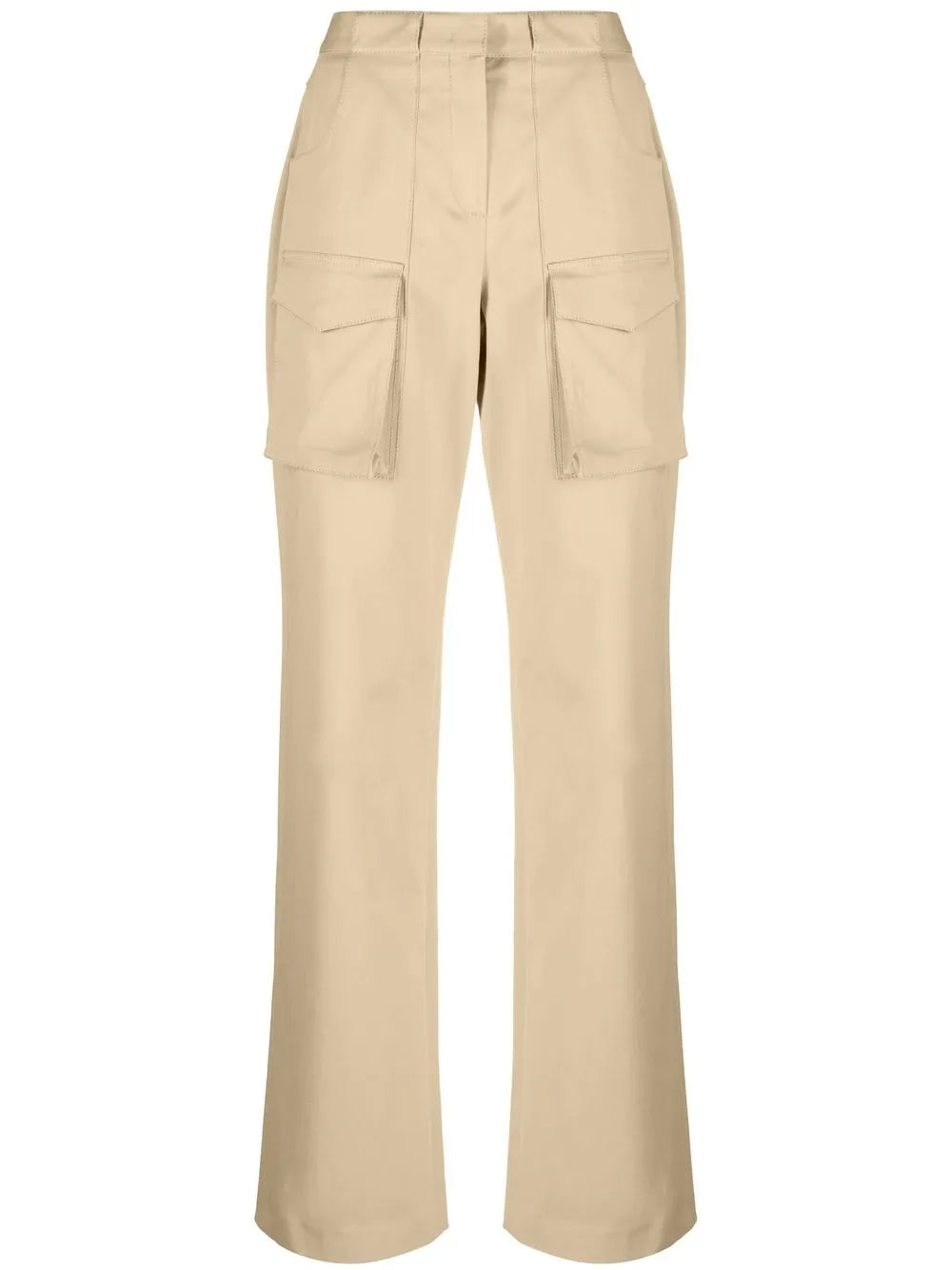 High-Waisted Cargo Trousers
