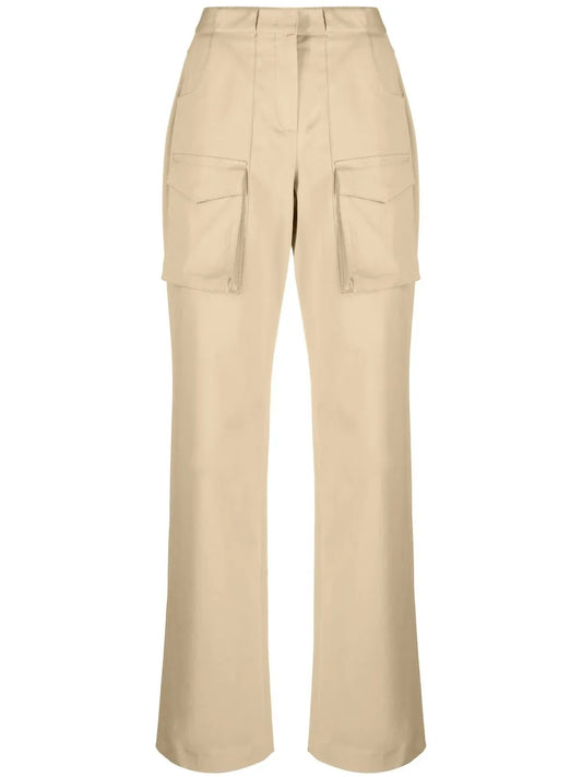 High-Waisted Cargo Trousers