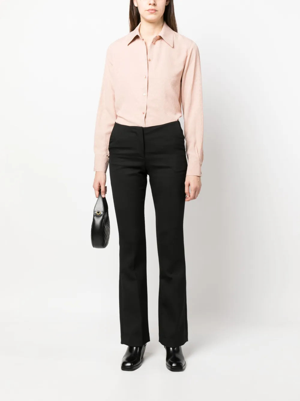 Jacquard-Logo Long-Sleeve Shirt
