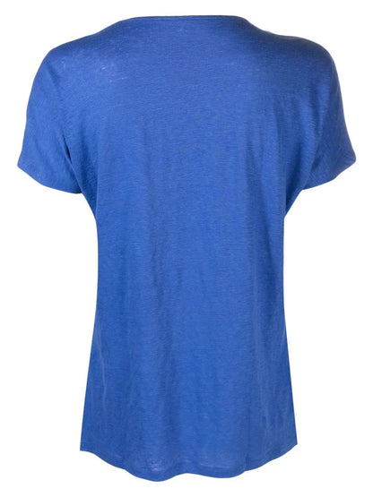Short-Sleeve Linen-Blend T-Shirt