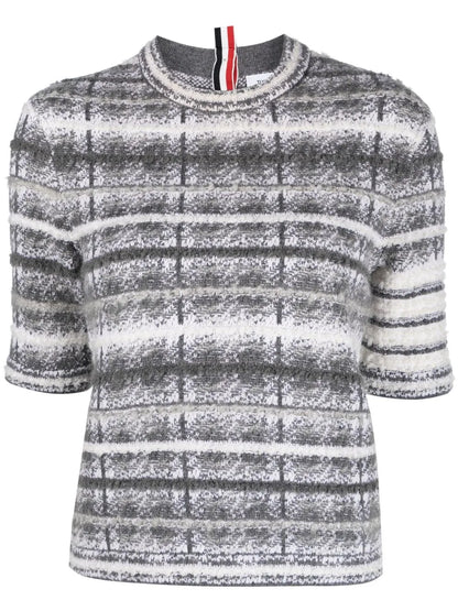 Tartan-Check-Pattern T-Shirt
