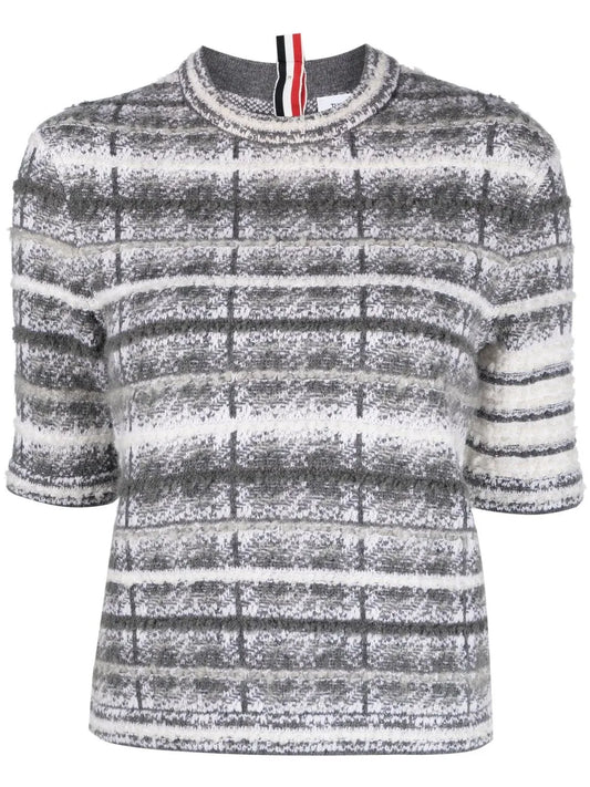 Tartan-Check-Pattern T-Shirt