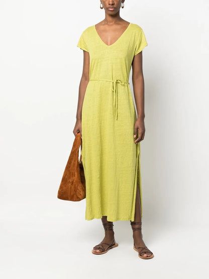 U-Neck Short-Sleeve Dress