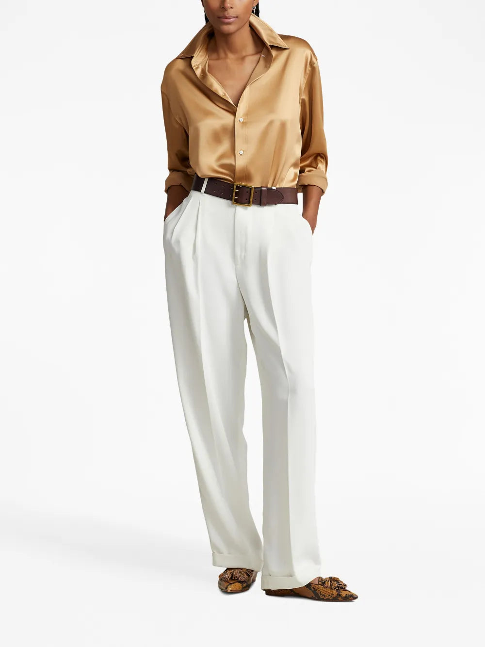 Long-Sleeve Silk Shirt