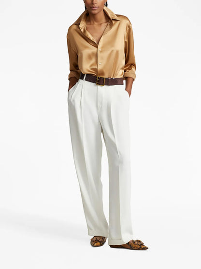 Long-Sleeve Silk Shirt